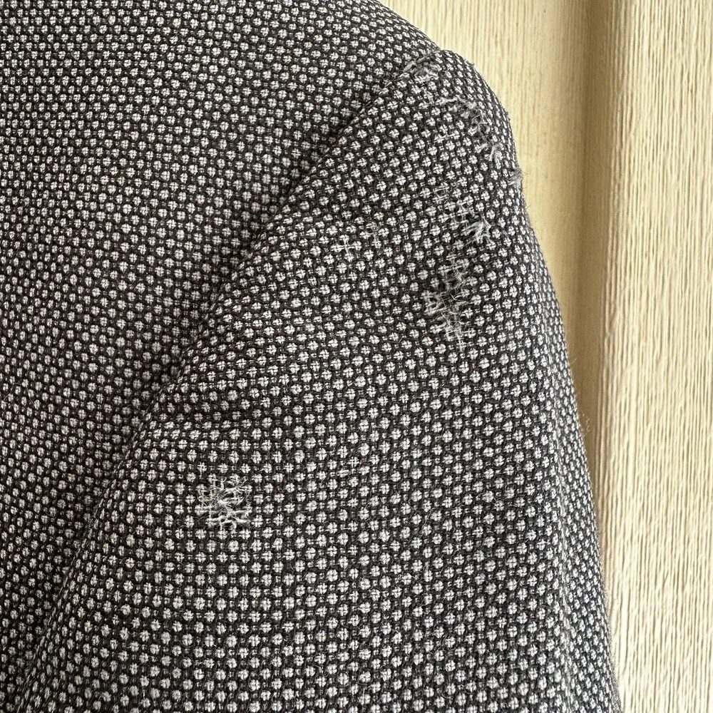 Brooks Brothers Gray Sports Coat Blazer Jacket Mens 44R Brooksease Wool